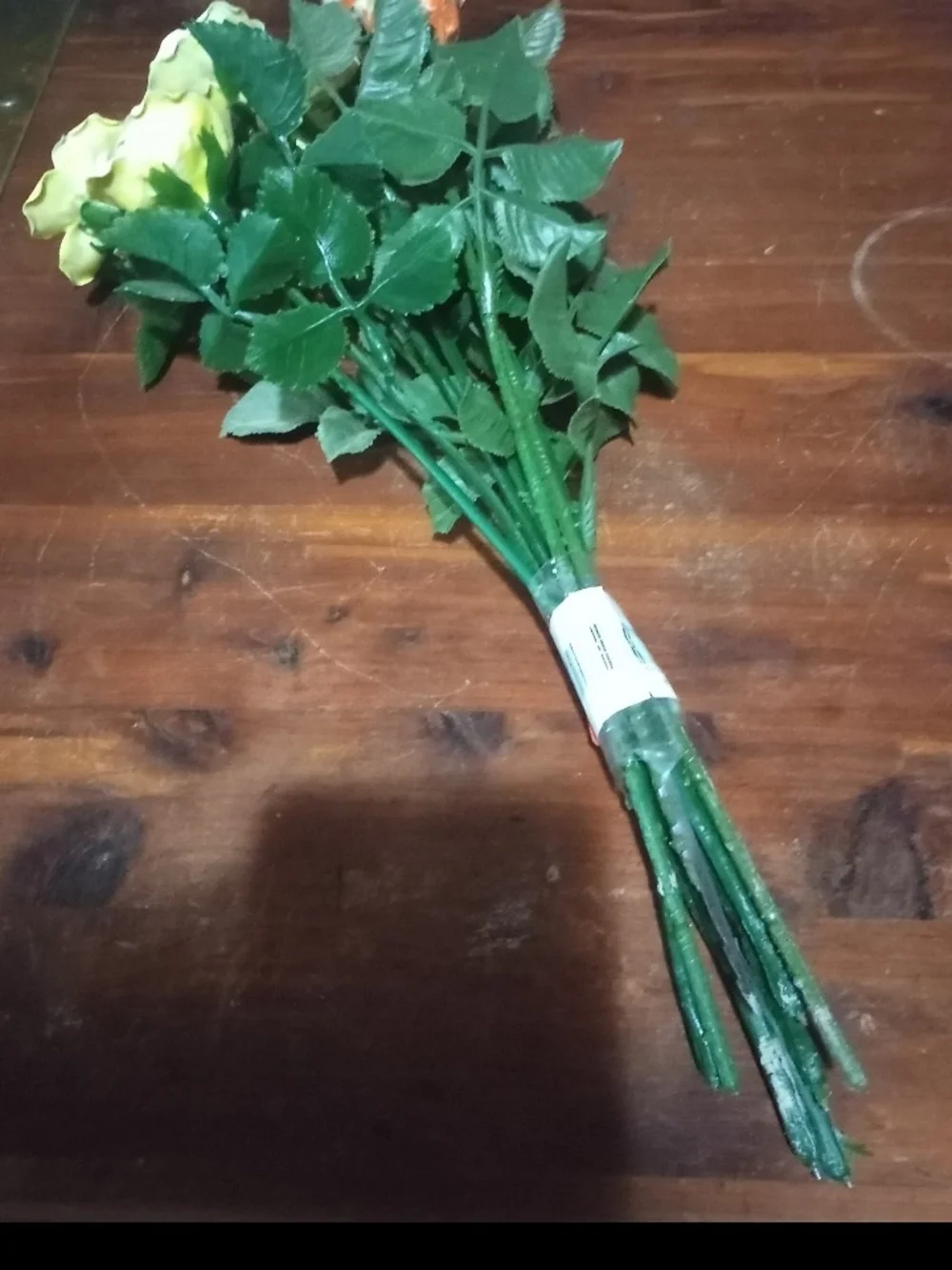 Handcrafted Metal Rose Bouquet in Yellow and Orange - Home Accents